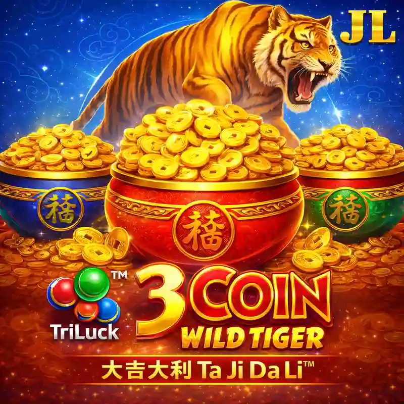 3 Coin Wild Tiger Slot Game Logo